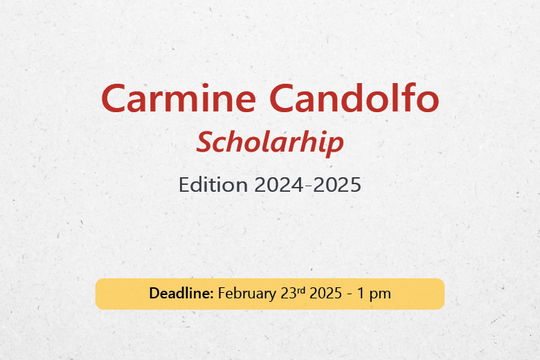 Call for applications for the "Carmine Candolfo" scholarship